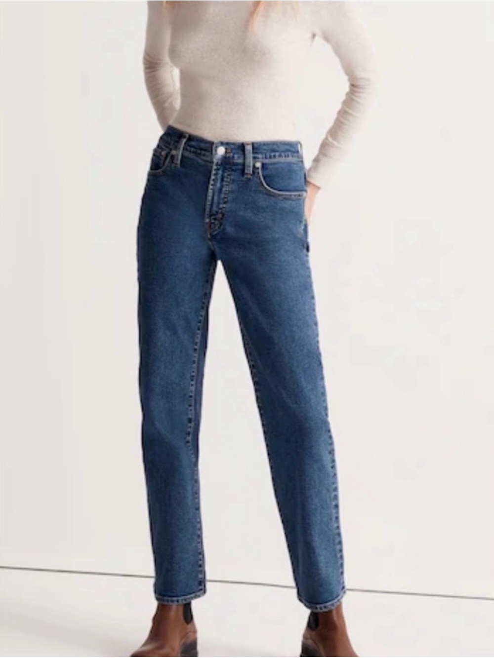 Madewell Perfect Vintage Jean Classic High-Rise Women's Blue Jeans (26T)